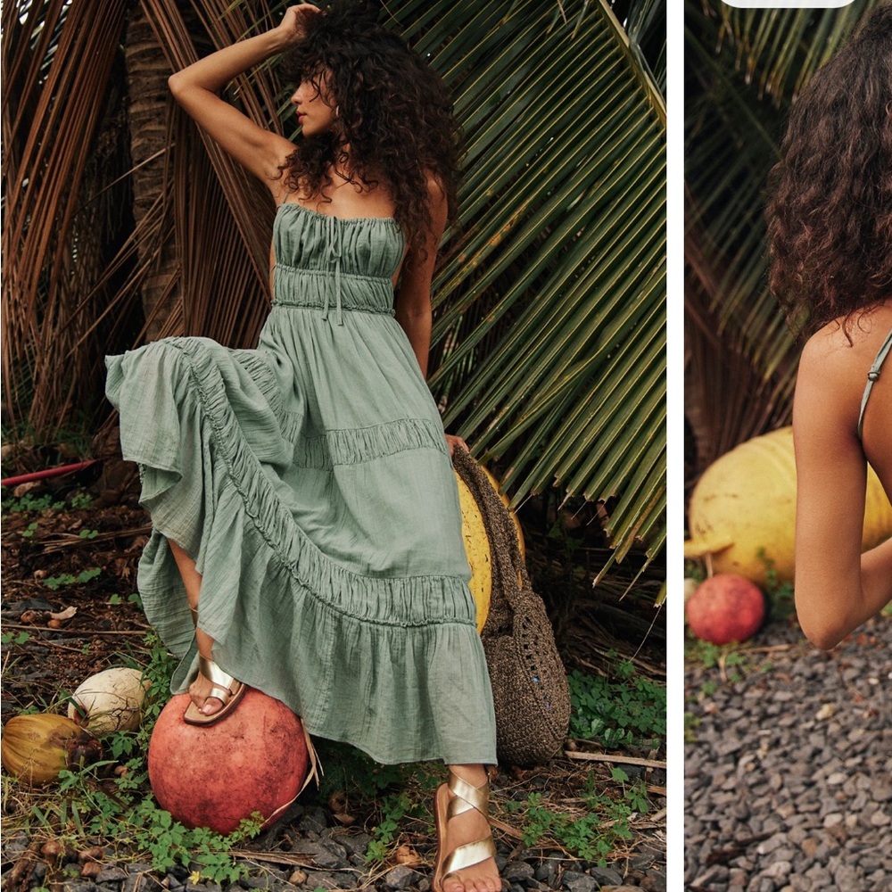 NWT Free People Taking Sides Maxi - Sea Spray